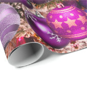 Elegante Fuchsia Weihnachtsfeiertage Wrapp Geschenkpapier (Rolleneckpunkt)