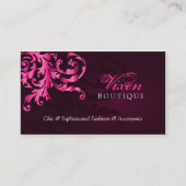 Elegante Fuchsie blühen Geschäfts-Karten Visitenkarte (Vorderseite)