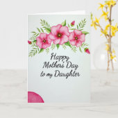 Elegante Fuchsien Muttertagskarte Karte (Gelbe Blume)