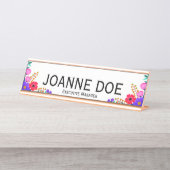 Elegante Führungskraft Manager Schreibtischnamensp Schreibtischnamensplakette (Vorderseite )