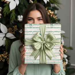 Elegante Fun Fa La Bow Vintage Musik Personalisier Geschenkpapier Set