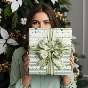 Elegante Fun Fa La Bow Vintage Musik Personalisier Geschenkpapier Set