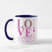 Elegante Fun LIEBE SIE in den romantischen Sprache Tasse (Links)
