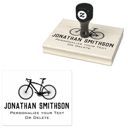 Elegante Fun Retro Bicycle Cool Personal Stationer Gummistempel (Stempel)