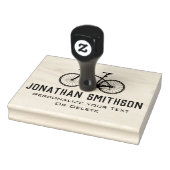 Elegante Fun Retro Bicycle Cool Personal Stationer Gummistempel (Stempel)