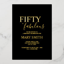 Elegante Fünfzig und Fabulose 50. Geburtstagsfeier