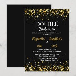 Elegante Funkeln Duale Geburtstagsoiree Einladung