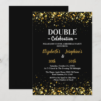 Elegante Funkeln Duale Geburtstagsoiree Einladung