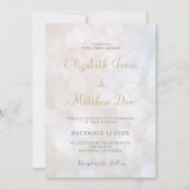 Elegante Funkelnd Champagner Hochzeitseinladung Einladung (Vorderseite)