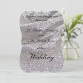 Elegante Funkelnd Einladungen für Silberhochzeiten (Stehend Vorderseite)