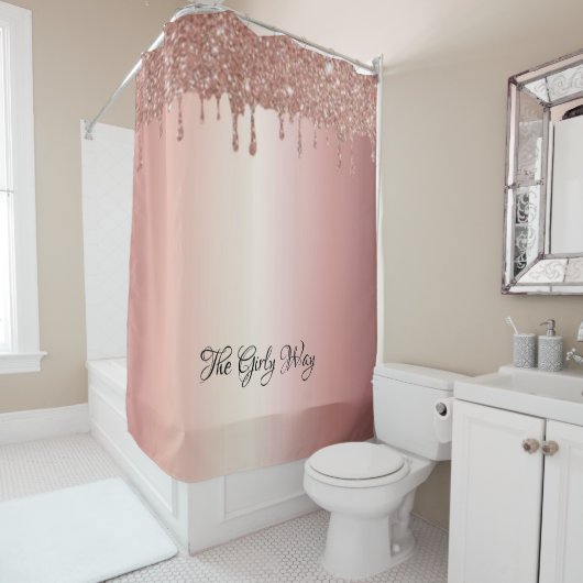 Elegante Funkelnd rosa Duschvorhänge Duschvorhang (Beispiel)