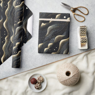 Elegante funkelnde Fantasy-Sanddünen-Texturen Geschenkpapier