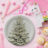 Elegante funkelnde Weihnachtsbaum-Papierteller Pappteller (Party)
