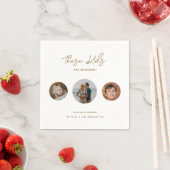 Elegante Funny Gold Kids Foto Engagement Party Serviette (Beispiel)