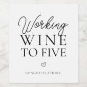 Elegante Funny Retirement Geschenk Weinkarte Weinetikett (Einzelnes Label)