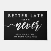 Elegante Funny Welcome Schwarz-weiß Handgeschriebe Fußmatte (Vorderseite)