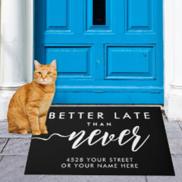 Elegante Funny Welcome Schwarz-weiß Handgeschriebe Fußmatte