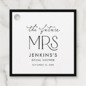 Elegante Future Mrs Brautparty Geschenkanhänger (Vorderseite)