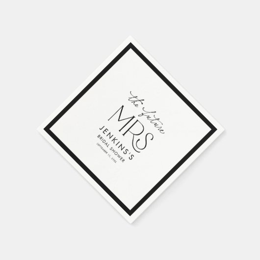 Elegante Future Mrs Brautparty Servietten aus Papi (Ecke)