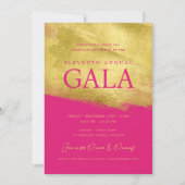 Elegante GALA Company Business Gold Pinselspitze Einladung (Vorderseite)