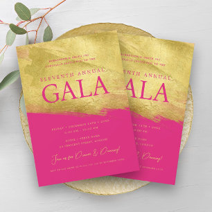 Elegante GALA Company Business Gold Pinselspitze Einladung