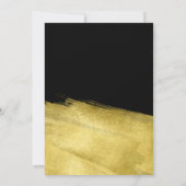 Elegante GALA Company Business Gold Schwarz Einladung (Rückseite)