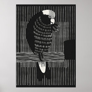 Elegante Galah Cockatoos - Retro Art Poster