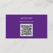 elegante Galaxie Nr. 2 Visitenkarte (Rückseite)