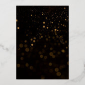 Elegante Galaxy Agate Geode Pink & Gold Wedding Fo Folieneinladung (Rückseite)