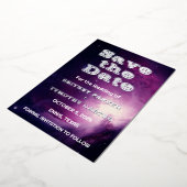 Elegante Galaxy Celestial QR Code Constellation Fo Folieneinladung (Gedreht)