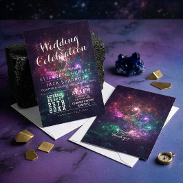 Elegante Galaxy Hochzeit Einladungen