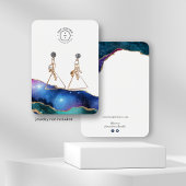 Elegante Galaxy Stars Gold Edge Logo Schmuckkarte