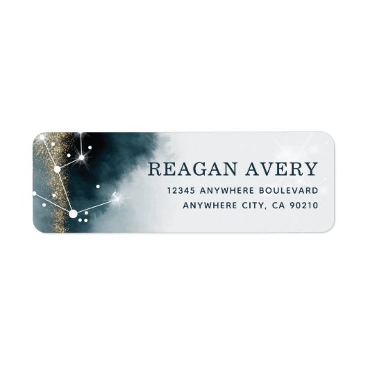 Elegante Galaxy Stars Hochzeitadresse (Vorne)