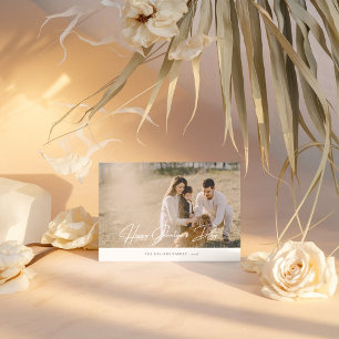 Elegante Galentine's Day Family Foto Urlaubskarte Feiertagskarte