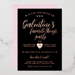 Elegante Galentine's-Favoriten-Party Folieneinladung