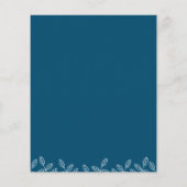 Elegante Garden Blätter Blue Wedding Einladung (Rückseite)