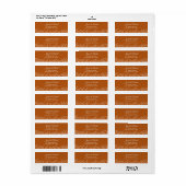 Elegante Garden Blätter Burnt Orange Wedding (Vorne)