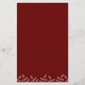 Elegante Garden Blätter Dark Red Wedding Einladung (Rückseite)