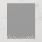 Elegante Garden Blätter Gray Wedding Einladung (Rückseite)