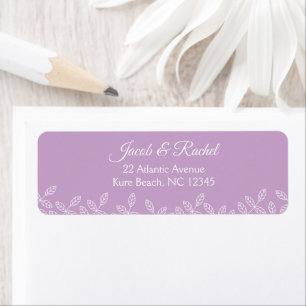 Elegante Garden Blätter Lavender Wedding Einladung