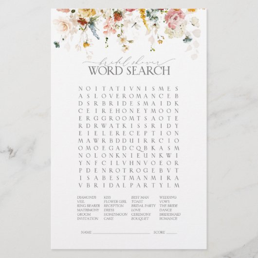 Elegante Garden Blume Blumenspiel Brautparty (Vorderseite)