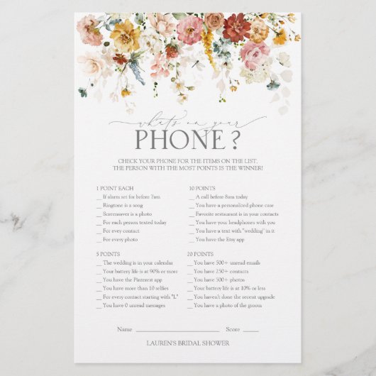 Elegante Garden Blume Blumenspiel Brautparty (Vorderseite)