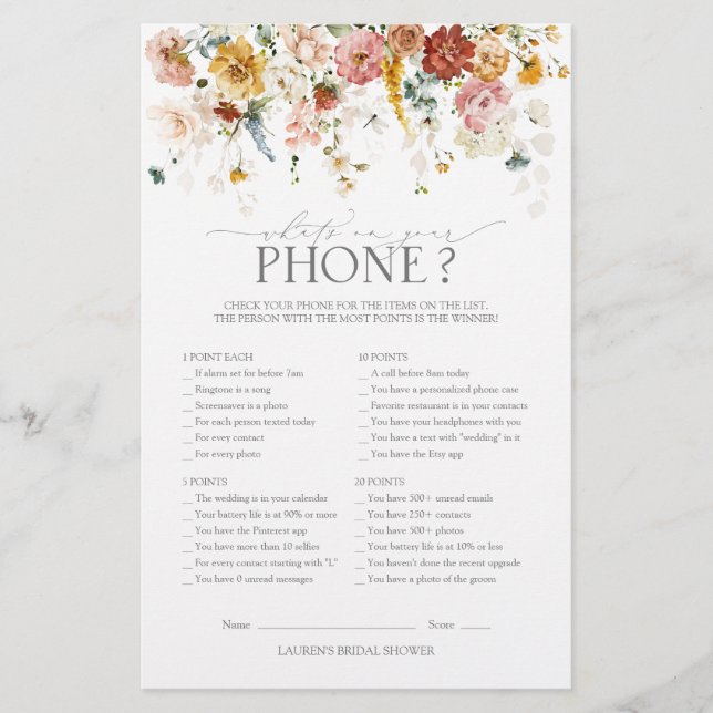 Elegante Garden Blume Blumenspiel Brautparty (Vorderseite)