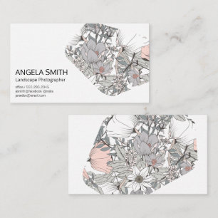 Elegante Garden Blume Botanische Blume Visitenkarte