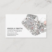 Elegante Garden Blume Botanische Blume Visitenkarte (Vorderseite)