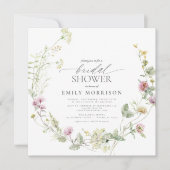 Elegante Garden Blume Brautparty Einladung (Vorderseite)