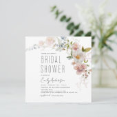 Elegante Garden Blume Brautparty Einladung (Stehend Vorderseite)