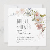 Elegante Garden Blume Brautparty Einladung (Vorderseite)