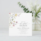 Elegante Garden Blume Brautparty Einladung (Stehend Vorderseite)