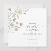 Elegante Garden Blume Brautparty Einladung (Vorderseite)